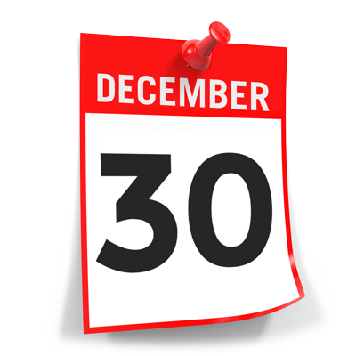 Calendar Dec 30